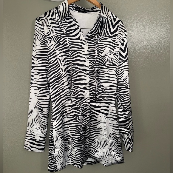 LIONESS - MIRROR IMAGE MINI DRESS IN ZEBRA - Picture 3 of 14